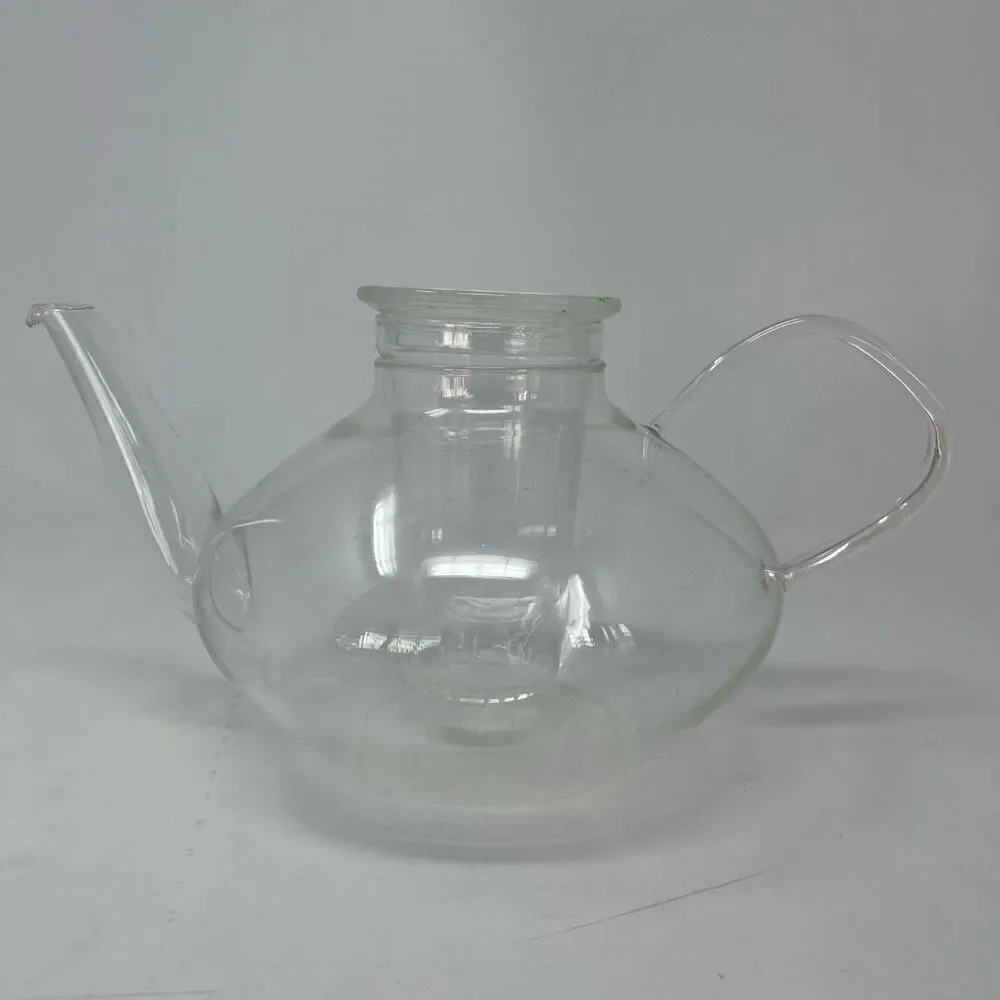 Schott Mainz Jenaer Glas Teapot, 1L W/Infuser And Lid Vintage